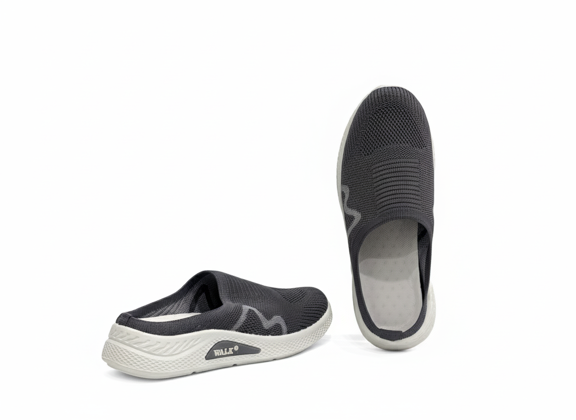 Grey Slip-on with half cut