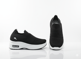 Pair of black slip-on with white sole